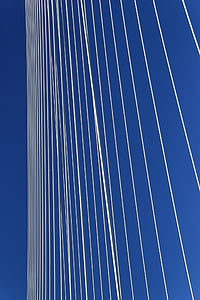 Most Erazma, Rotterdam, Łabędź, Most wantowy, Architektura, niebieski, stali