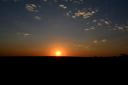 sol, sunset, sky, landscape, horizon, red, nature