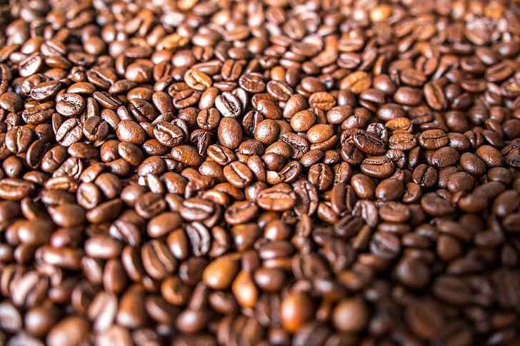 coffee beans, caffeine, roasted, brown, espresso, cappuccino, java