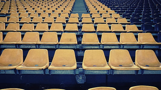 auditorium, bench, bleachers, chair, color, empty, row