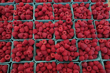 Raspberry, Makanan, Berry, buah, segar, Manis, sehat