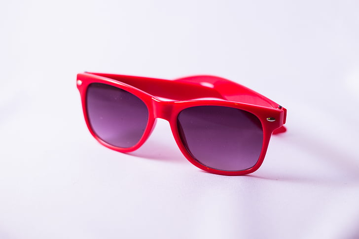 óculos de sol, sol, vermelho, Verão, feliz, moda, óculos