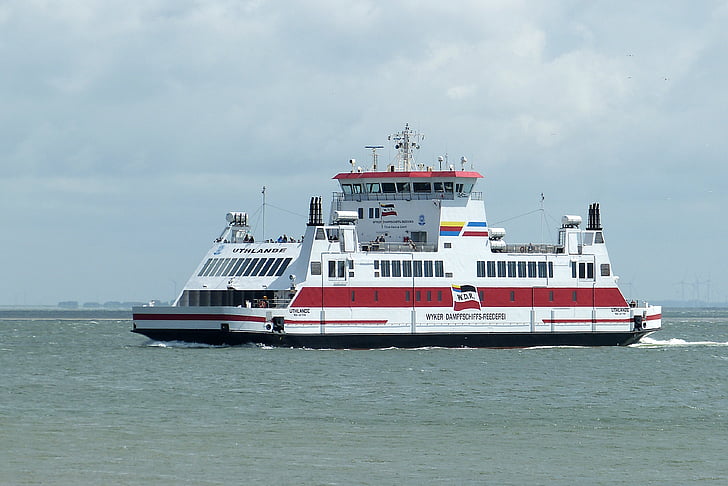 ferry, dagebüll, föhr, wyk, ship, north sea, holiday