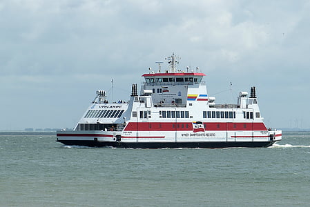 ferry, Dagebüll, Föhr, Wyk, de la nave, Mar del norte, vacaciones