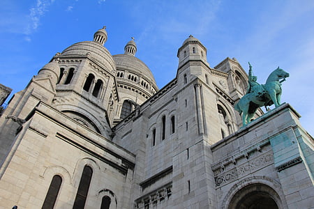 Pariz, Francija, Montmartre, Evropi, arhitektura, spomenik, katedrala
