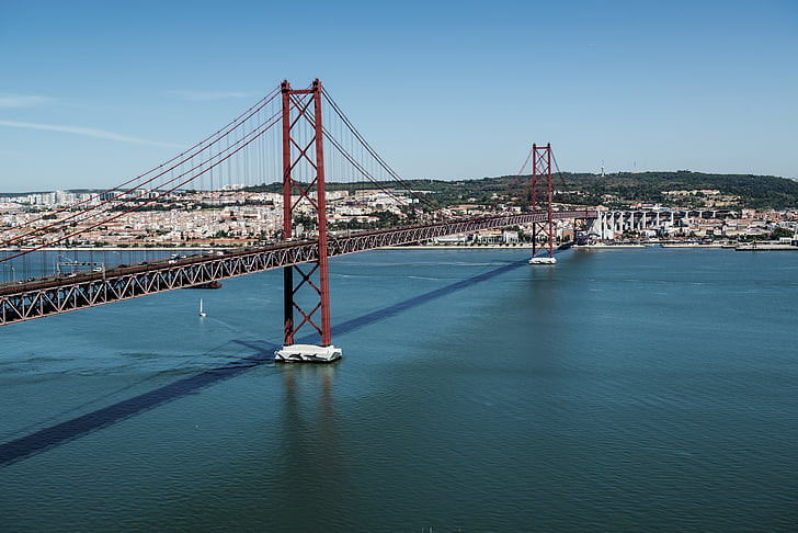 abril, tilts, Lisabonas, Lisboa, Portugāle, Tejo, interesantas vietas