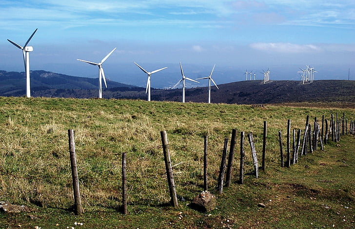 galicia, windmills, prado, nature, mills, power generation, ecology