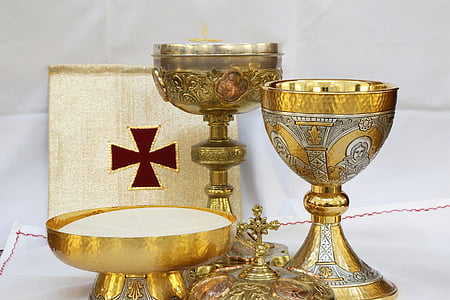 cross, crucifix, chalice, wine, water, eucharist, communion