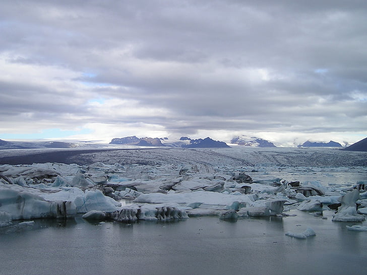 παγετώνας, στη θάλασσα, παγόβουνο, πάγου, κρύο, βόρειο πόλο, jögurssalon