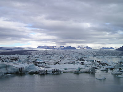 ธารน้ำแข็ง, ทะเล, ภูเขาน้ำแข็ง, น้ำแข็ง, เย็น, ขั้วโลกเหนือ, jögurssalon