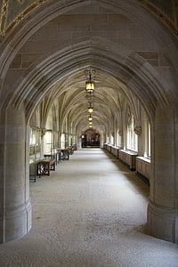 Knihovna, Sterling, Univerzita, Yale, škola, klášter, Perspektiva