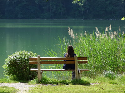 lake, nature, rest, atmosphere, bank, waters, resting place