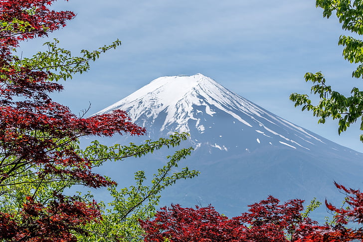 montagne, Mont, paysage, Japonais, nature, scène, volcan