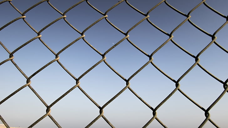 recinzione, barriera, metallo, blocco, sulla privacy, separata, demarcare