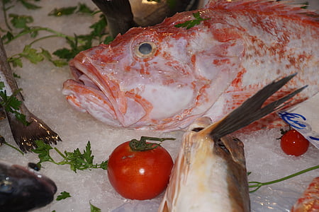 рыбный рынок, Палермо, Сицилия, уличный рынок, вкусный, Рыба, рынок