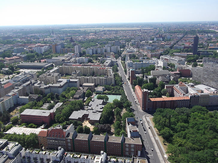 Berlin, pogled navzdol, stavbe, mesto, kapitala, staro mestno jedro