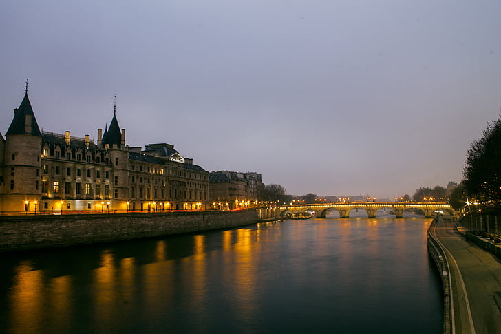 jeho, Paríž, Most, rieka, staré mesto, historicky, Francúzsko