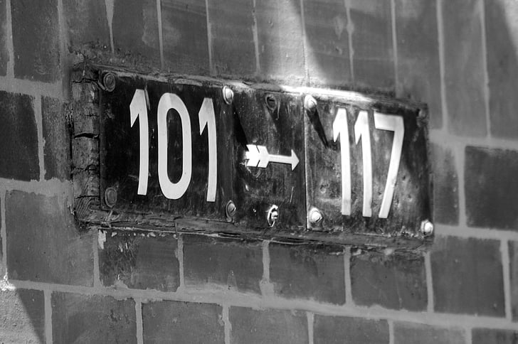 huisnummers, weg, tot vaststelling van, Hamburg, oude, teken