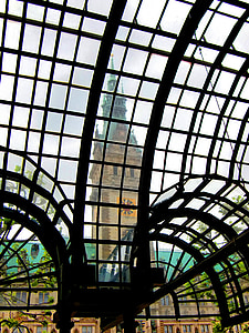glas, glazen raam, glazen gevel, gebouw, Hamburg, structuur, raster