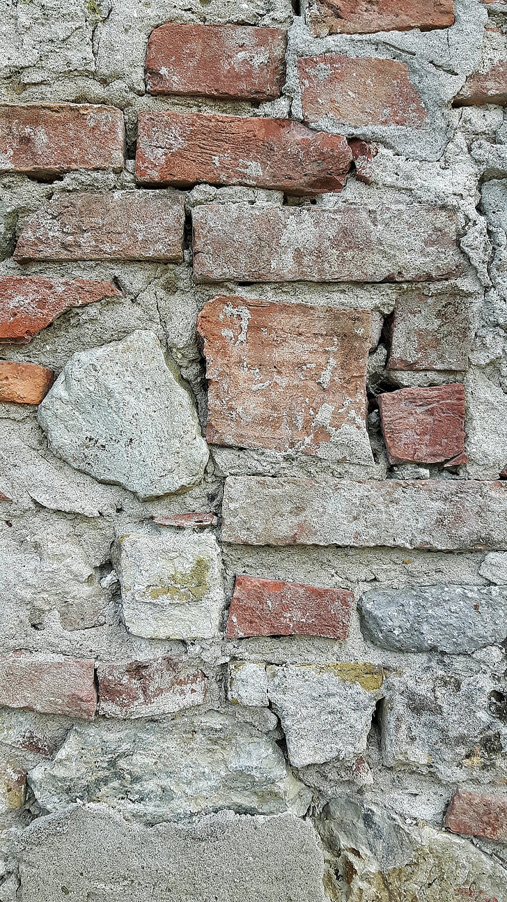 vegg, stein, murstein, bygge, gips, tekstur, Sassi