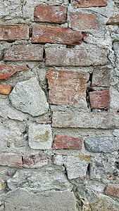 ściana, kamień, cegły, budynek, tynk, tekstury, Sassi