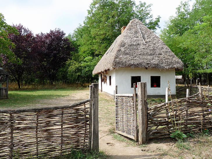 village, house, folk architect, farm