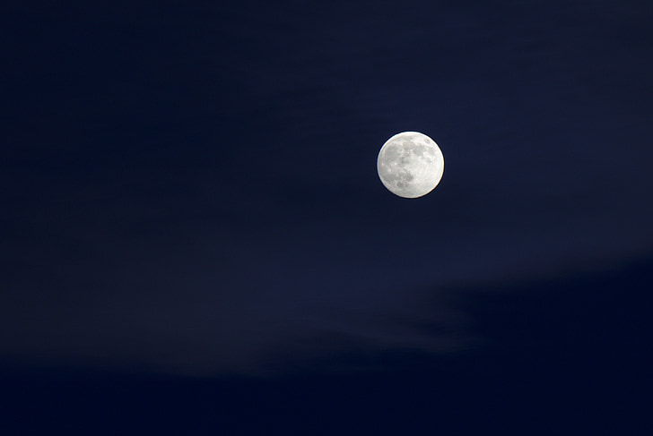 månen, himmelen, natt, mørk, full, Lunar
