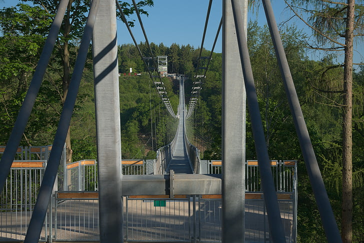 maior ponte pedonal de suspensão, rappbodetalsperre, recorde mundial