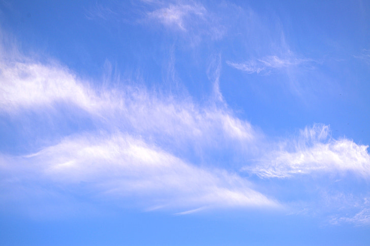 春の雲, 青い空, 空, ブルー, 雲, クリア, 日当たりの良い