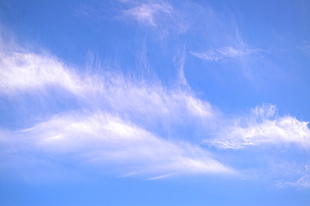 Pomladni oblaki, modro nebo, nebo, modra, oblaki, jasno, sončno