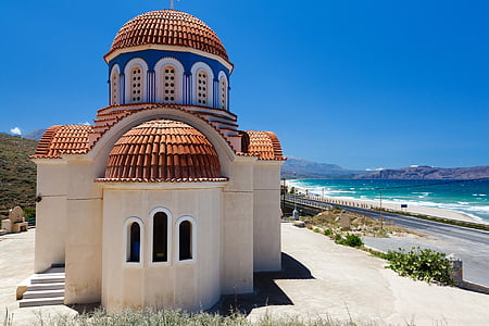 ortodox, Görögország, templom, vallás, építészet, görög, épület