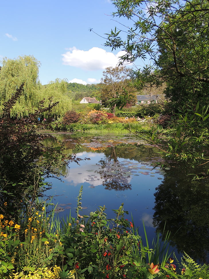 jardí, flors, Giverny, Monet, l'impressionisme, Estany, França