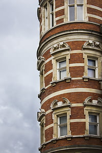 Architektura, Londyn, centrum, Miasto, czerwony, Brytyjczyk, Palazzo