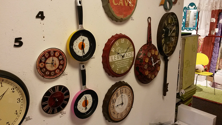 Orologi, tempo, parete, tempo che indica, orologio, fronte di orologio, ore