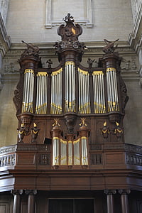 orgel, musikkinstrument, kirke, klosteret i grimbergen