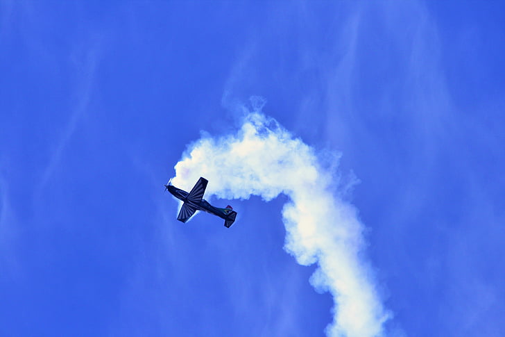 equipo acrobático Halcón de plata, avión, Jet, habilidad, humo, Blanco, sendero