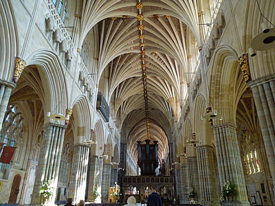 Exeter, England, katedraler, gotisk, Exeter cathedral, UK, Storbritannien