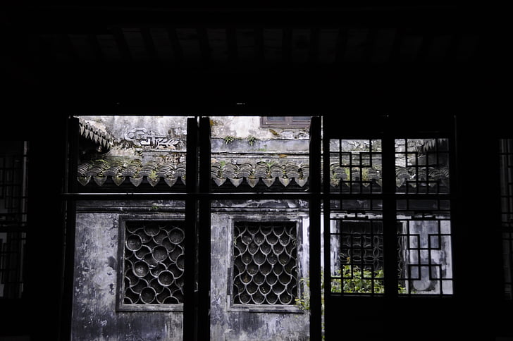 Wuzhen, Turismo, a cidade antiga, janela, arquitetura, velho