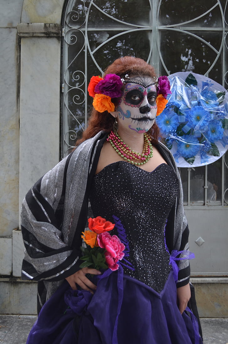 Catrina, Meksiko, Festival populer, hari mati, kerangka, Perempuan, tradisi