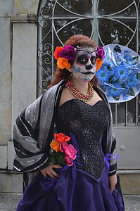Catrina, Meksiko, suosittu festivaalien, kuolleiden päivä, luuranko, naisten, perinne