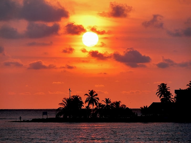 Cartagena de indias, matahari terbenam, Karibia