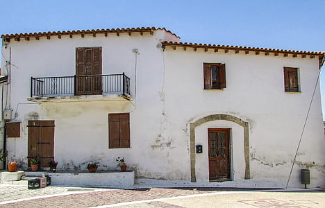 Cyprus, anafotida, dorp, oud huis, het platform