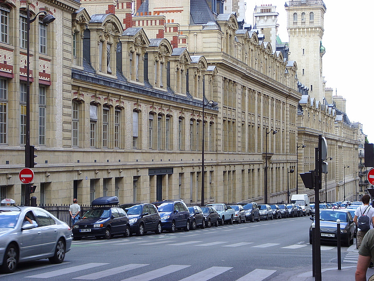 Univerzita Sorbonne, Paříž, Architektura, budova, ulice, historické, škola