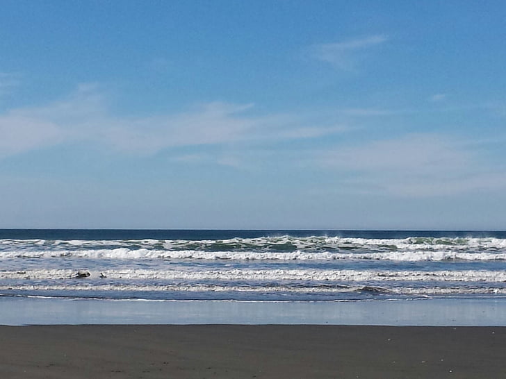 ocean, beach, sea, sky, nature, blue, landscape