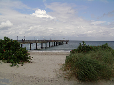 Балтийское море, побережье, пляж, Северная Германия, море мост