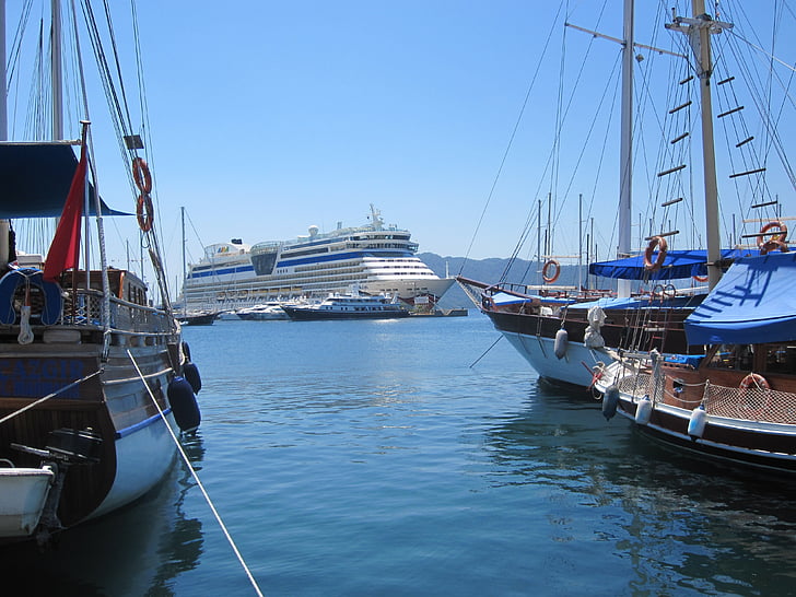 Barcos, Porto, nave, água, mar