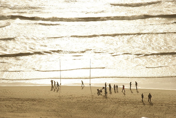 Zandvoort, manusia, Pribadi, kembali cahaya, kilauan, Pantai, matahari