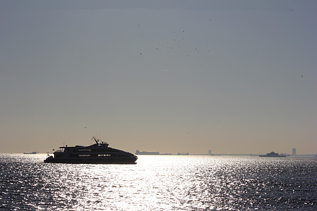 yacht, ship, istanbul, boot, sea, luxury, back light