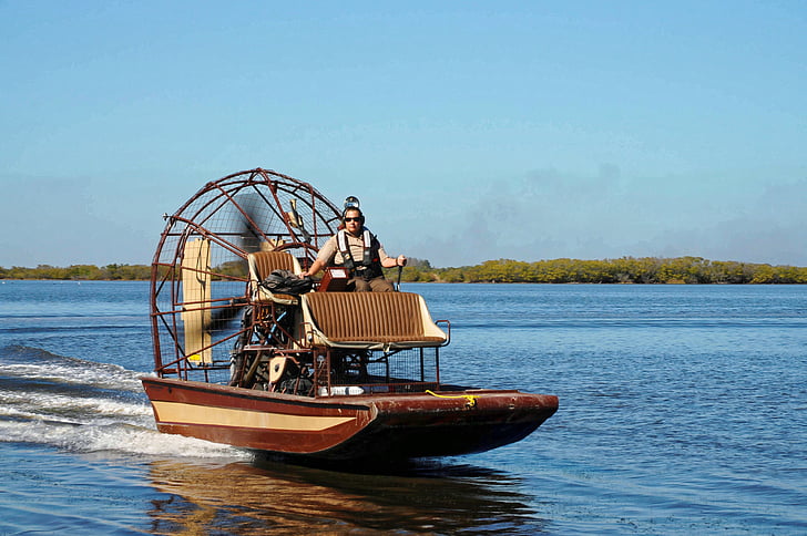 aerobarco, barco, pântano, Rio, transporte, hélice, água