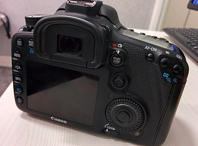 kamera, digitális fényképezőgép, test, vissza, kijelző, Canon, DSLR